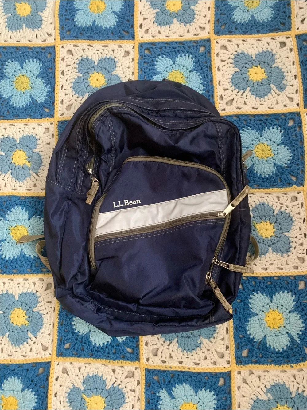 L.L. Bean Navy Deluxe Book Backpack